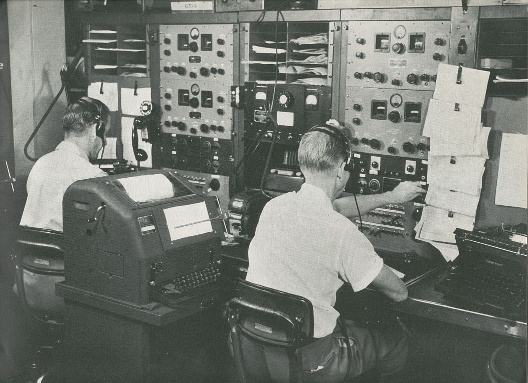 1956 Pan Am had extensive communication facilities all over the world to keep track of all aspects of the operation.